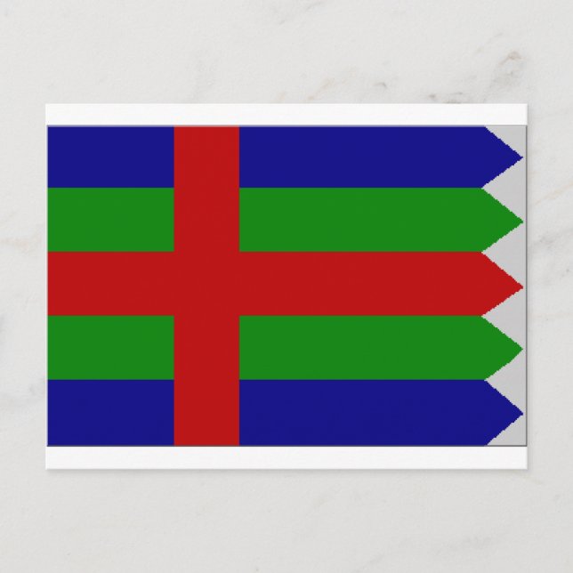 Flagge Jutland (Dänemark) Postkarte (Vorderseite)