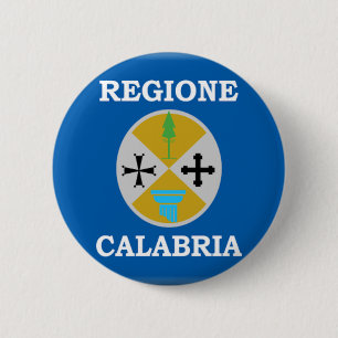 Flagge Kalabriens (Italien) Button