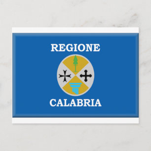 Flagge Kalabriens (Italien) Postkarte