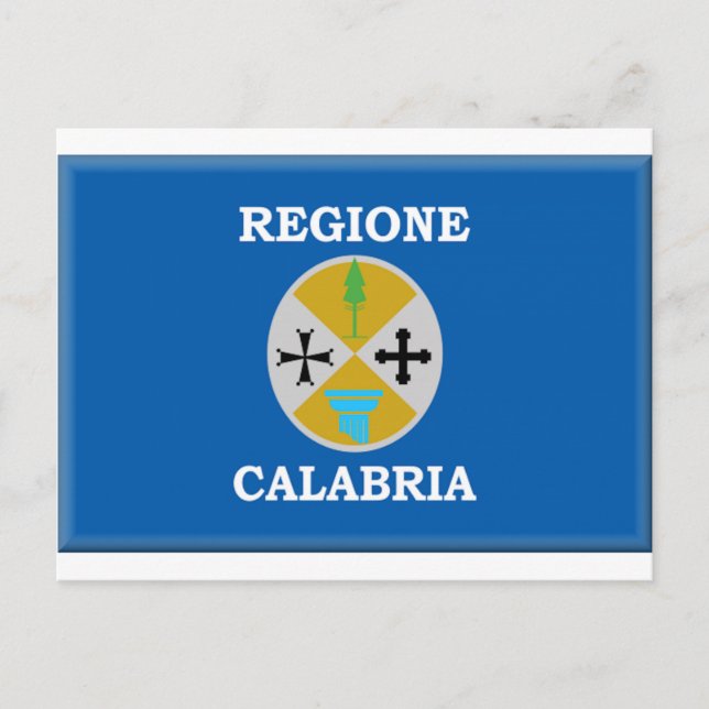 Flagge Kalabriens (Italien) Postkarte (Vorderseite)