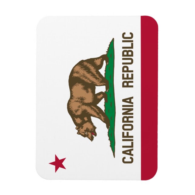 Flagge: Kalifornien Magnet (Vertikal)
