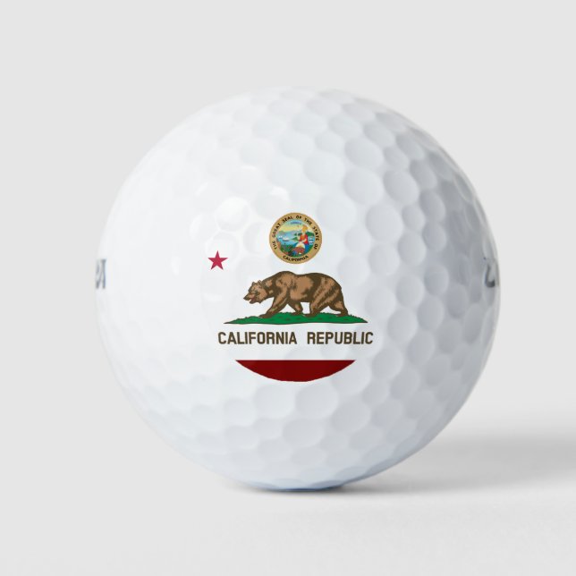 Flagge Kaliforniens Golfball (Vorderseite)