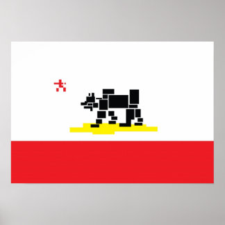 Flagge Kaliforniens Poster
