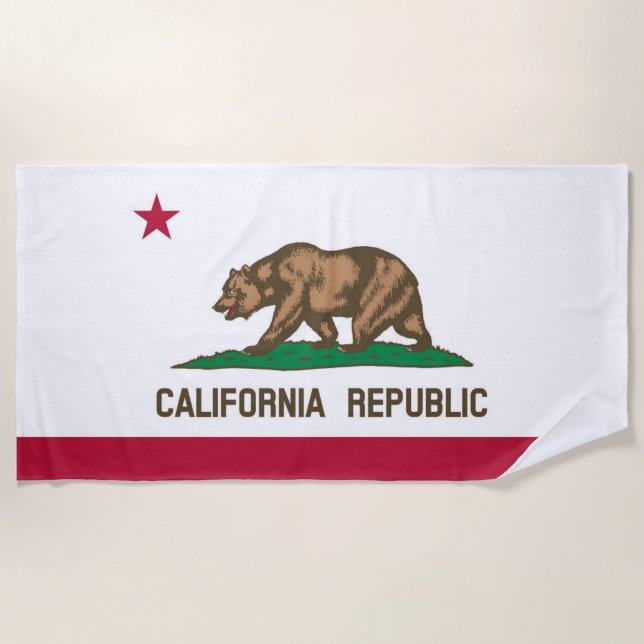 Flagge Kaliforniens Strandtuch (Vorderseite)
