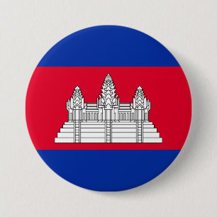 Flagge Kambodschas Button
