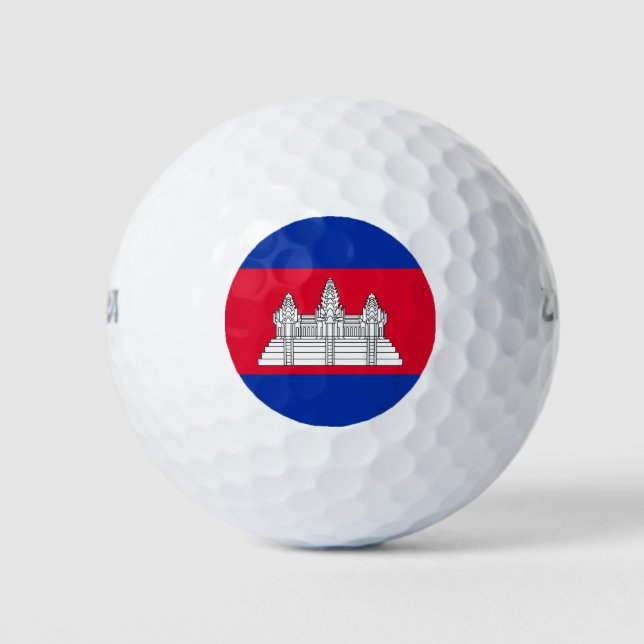 Flagge Kambodschas Golfball (Vorderseite)