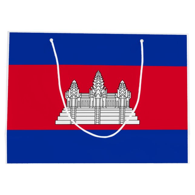 Flagge Kambodschas Große Geschenktüte (Rückseite)