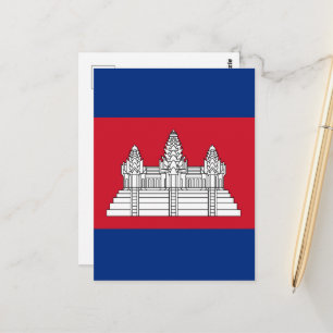 Flagge Kambodschas Postkarte
