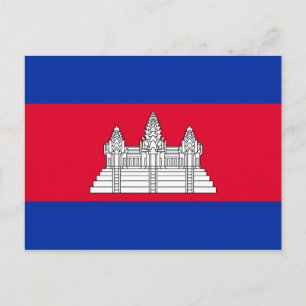 Flagge Kambodschas Postkarte