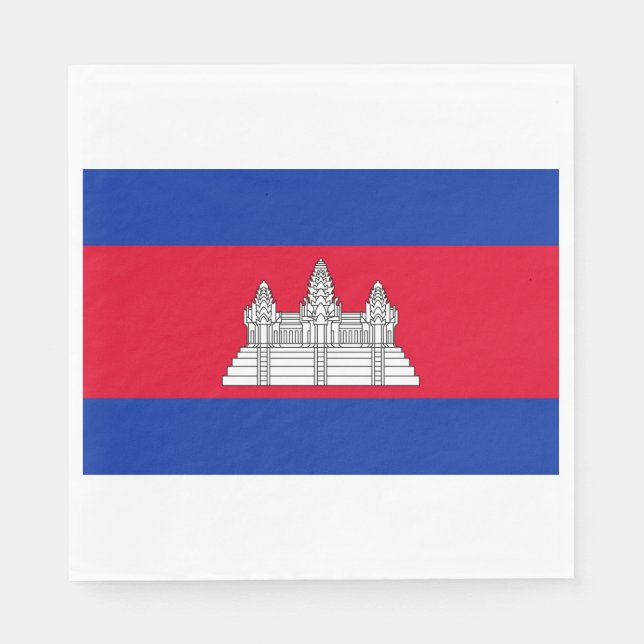 Flagge Kambodschas Serviette (Vorderseite)