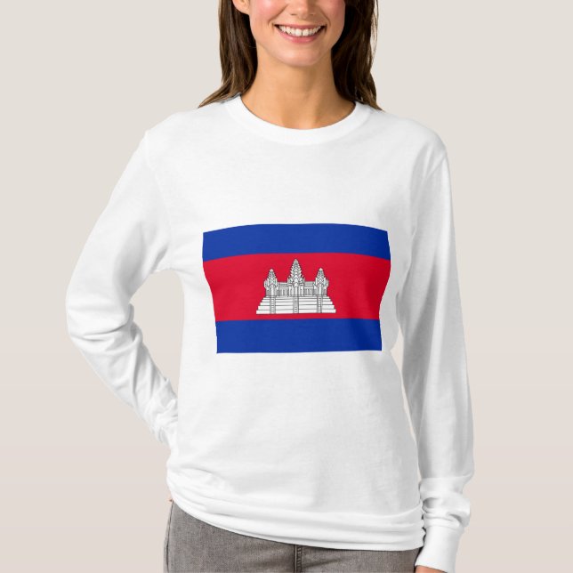 Flagge Kambodschas T-Shirt (Vorderseite)