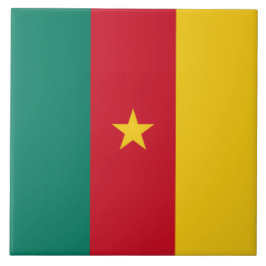 Flagge Kameruns Fliese