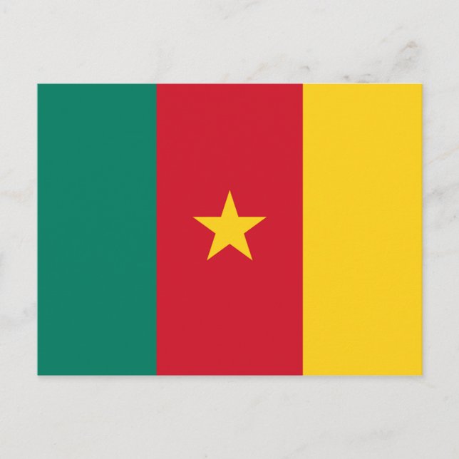 Flagge Kameruns Postkarte (Vorderseite)