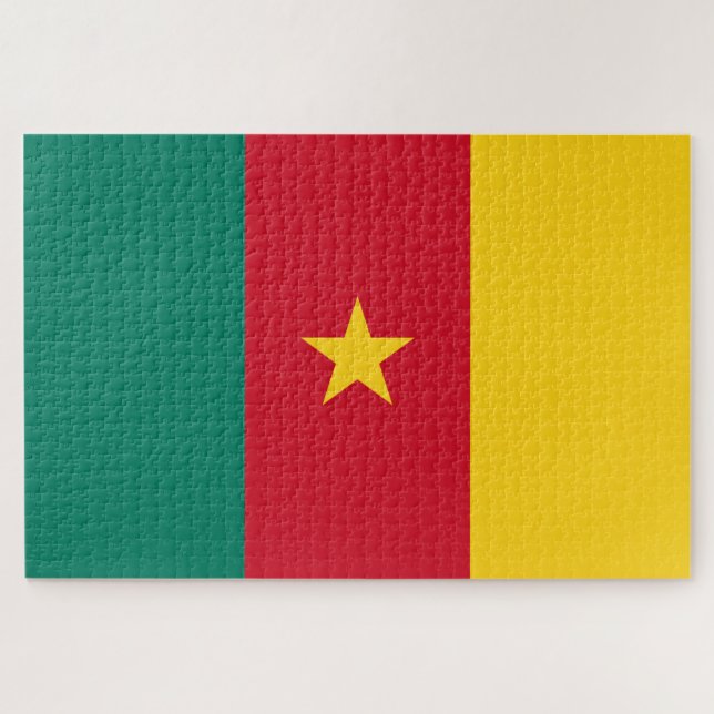 Flagge Kameruns Puzzle (Horizontal)