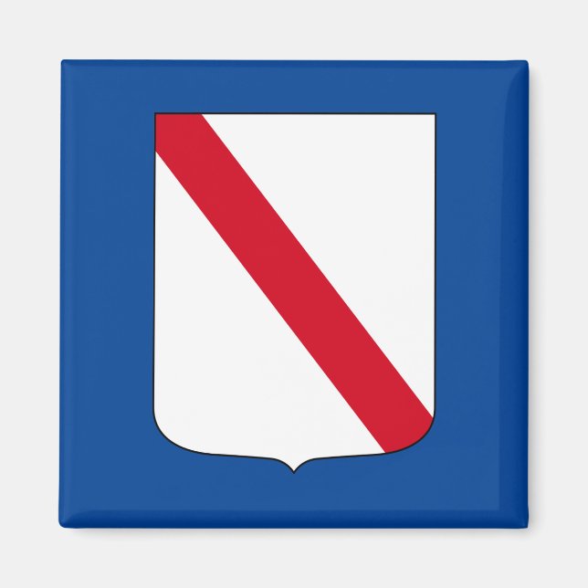 Flagge Kampaniens (Italien) Magnet (Vorne)