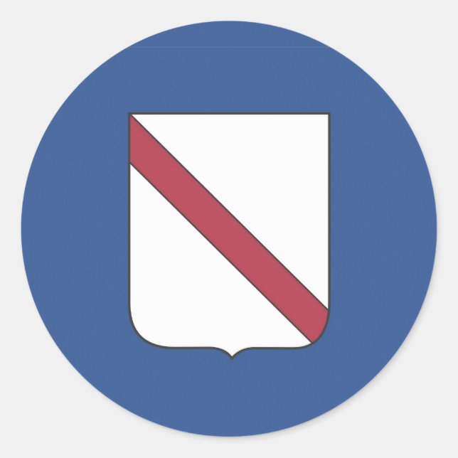 Flagge Kampaniens - Landkreis Runder Aufkleber (Vorderseite)