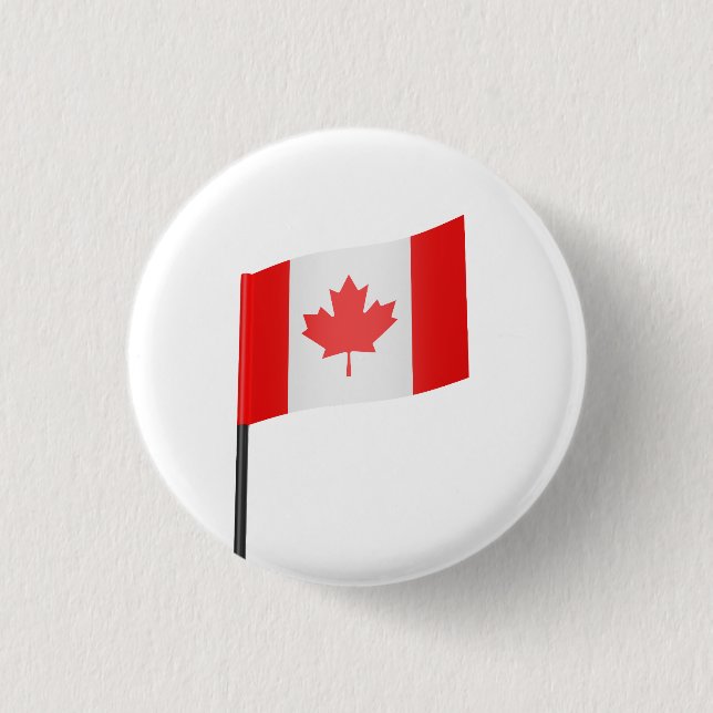 Flagge Kanadas Button (Vorderseite)