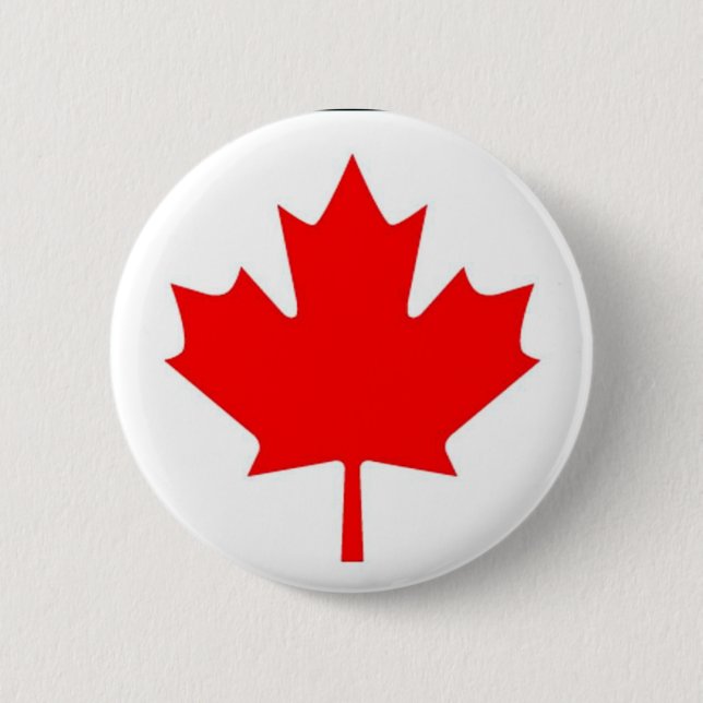 Flagge Kanadas Button (Vorderseite)