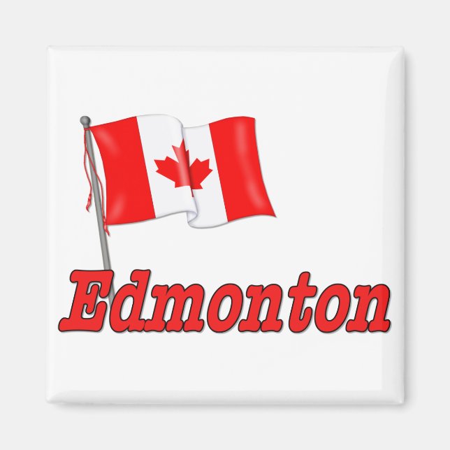 Flagge Kanadas - Edmonton Magnet (Vorne)