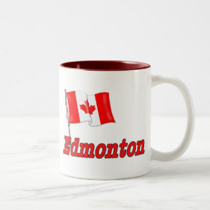 Flagge Kanadas - Edmonton Zweifarbige Tasse
