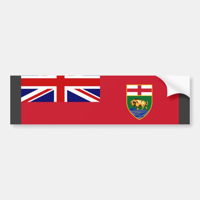 Flagge Kanadas Manitoba Autoaufkleber (Vorne)