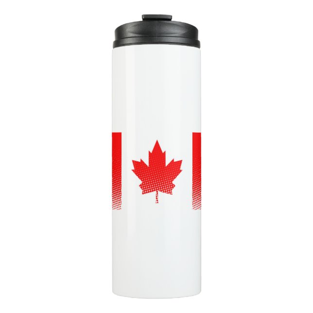 Flagge Kanadas mit Halbwertswirkung Thermosbecher (Vorderseite)