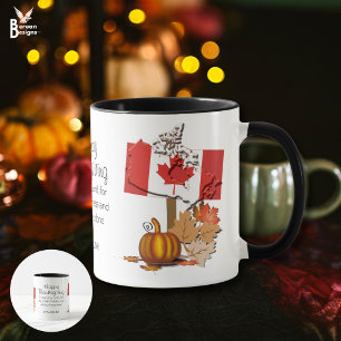 Flagge Kanadas Personalisiertes FROHES ERNTEDANK Tasse