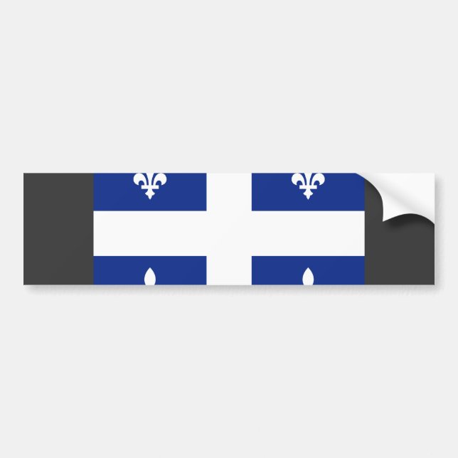 Flagge Kanadas Quebec Autoaufkleber (Vorne)