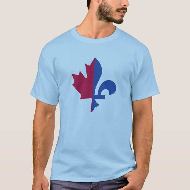 FLAGGE KANADAS QUEBEC T-Shirt (Vorderseite)
