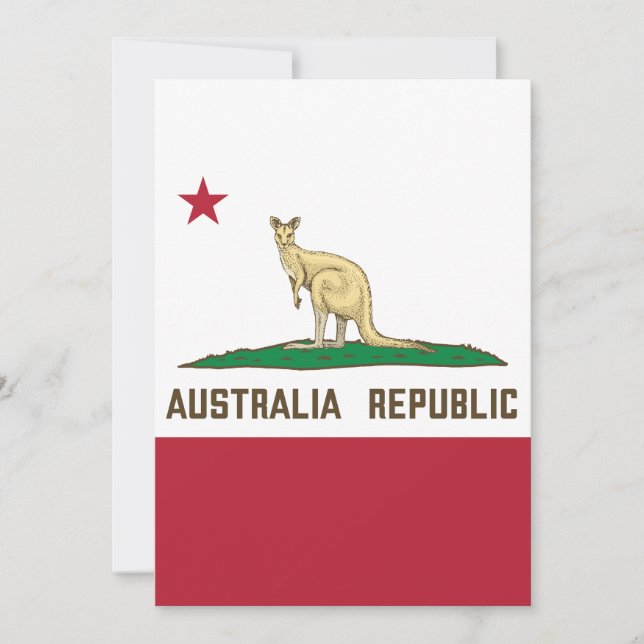 Flagge Kangaroo Einladung (Vorderseite)