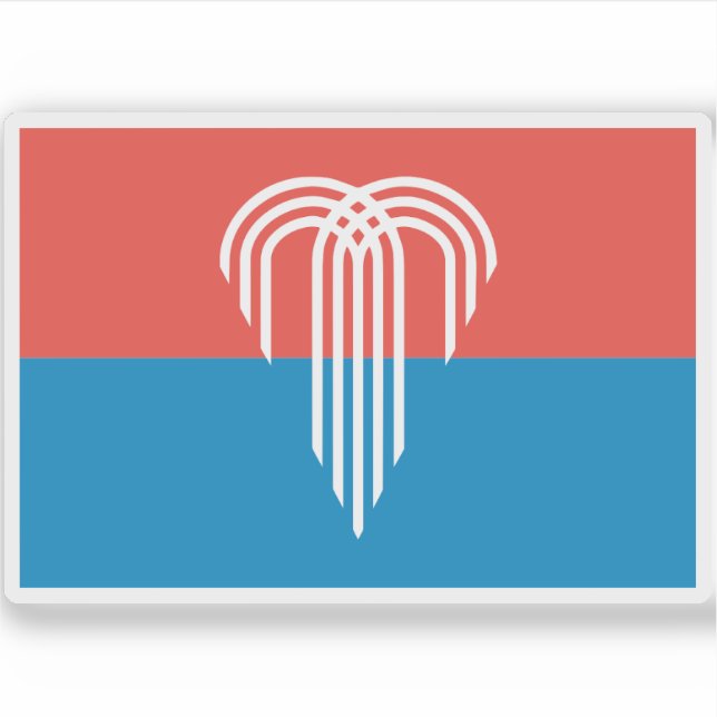 Flagge Kansas City, Missouri, USA Aufkleber (Vorderseite)