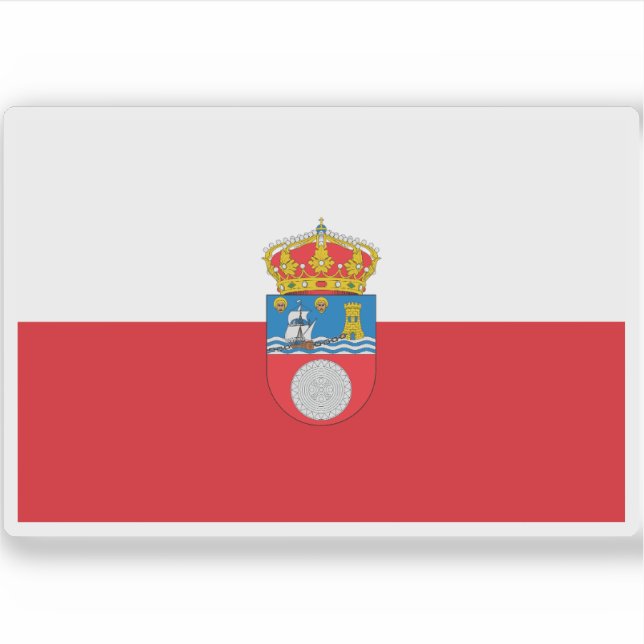 Flagge Kantabriens Aufkleber (Vorderseite)