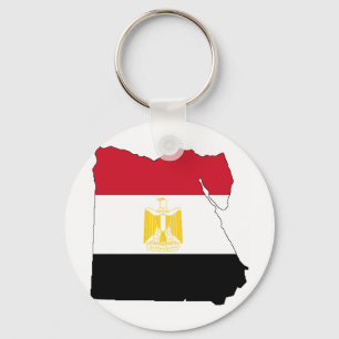 Flagge/Karte Ägyptens Schlüsselanhänger