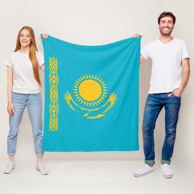 Flagge Kasachstan Fleecedecke (Beispiel)
