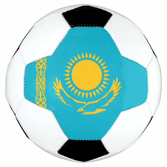 Flagge Kasachstan Fußball (Vorderseite)
