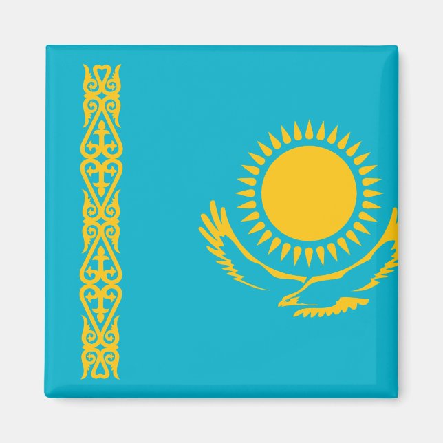 Flagge Kasachstan Magnet (Vorne)