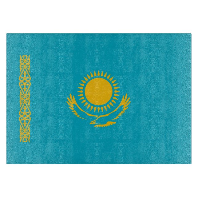 Flagge Kasachstan Schneidebrett (Vorderseite)