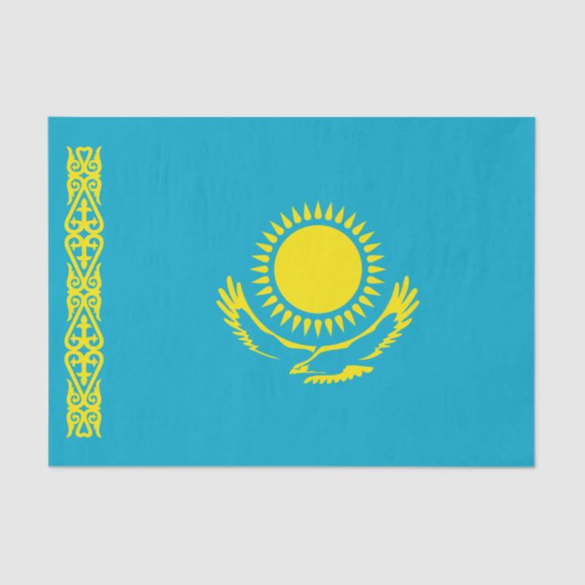 Flagge Kasachstan Seidenpapier (Vorderseite)