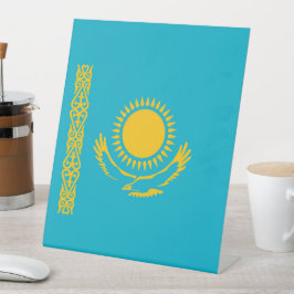 Flagge Kasachstan Sockelschild