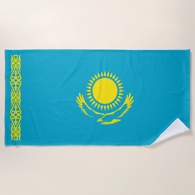 Flagge Kasachstan Strandtuch (Vorderseite)