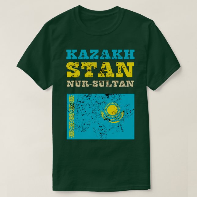 Flagge Kasachstans 1 T-Shirt (Design vorne)
