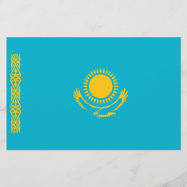 Flagge Kasachstans Briefpapier (Vorderseite)