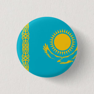 Flagge Kasachstans Button