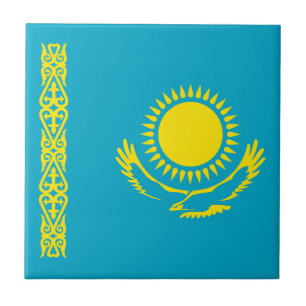 Flagge Kasachstans Fliese