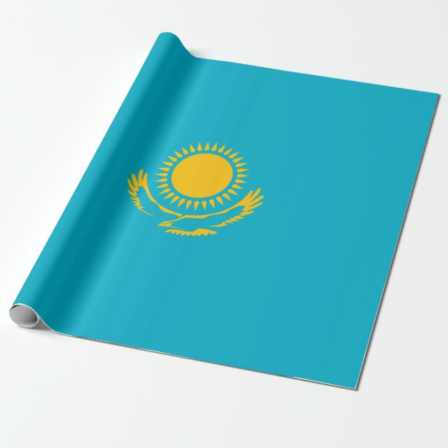 Flagge Kasachstans Geschenkpapier (Ungerollt)