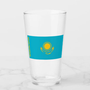 Flagge Kasachstans Glas