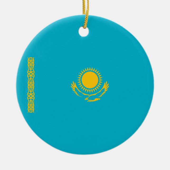 Flagge Kasachstans Keramik Ornament (Vorne)