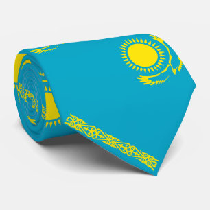 Flagge Kasachstans Krawatte