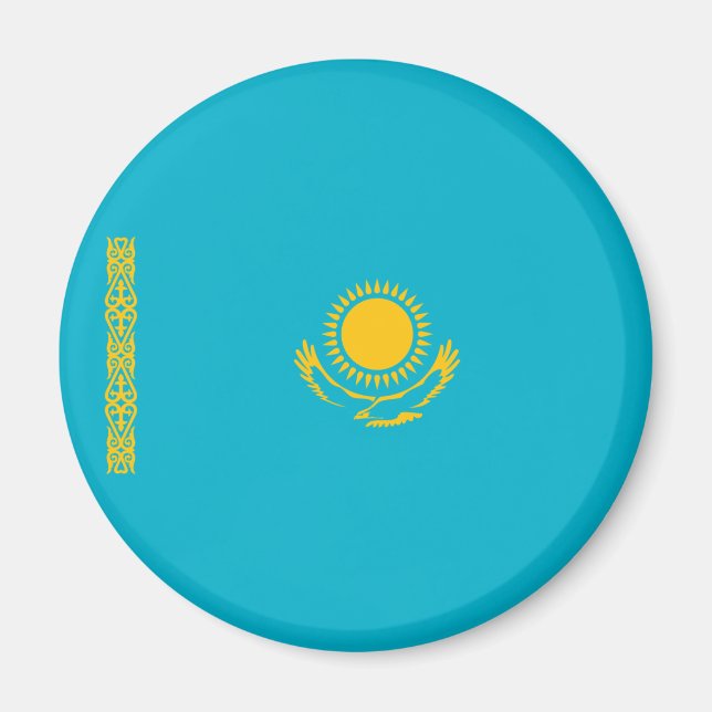 Flagge Kasachstans Magnet (Vorne)