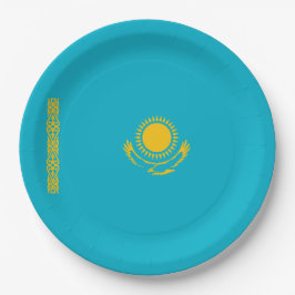 Flagge Kasachstans Pappteller